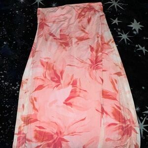 Floral Pink and White Dress